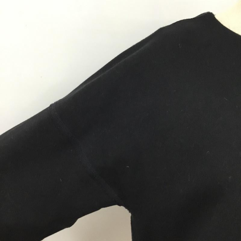 イネド INED カットソー 七分袖 9 無地 黒 / ブラック /  レディース USED 古着 中古 10090719