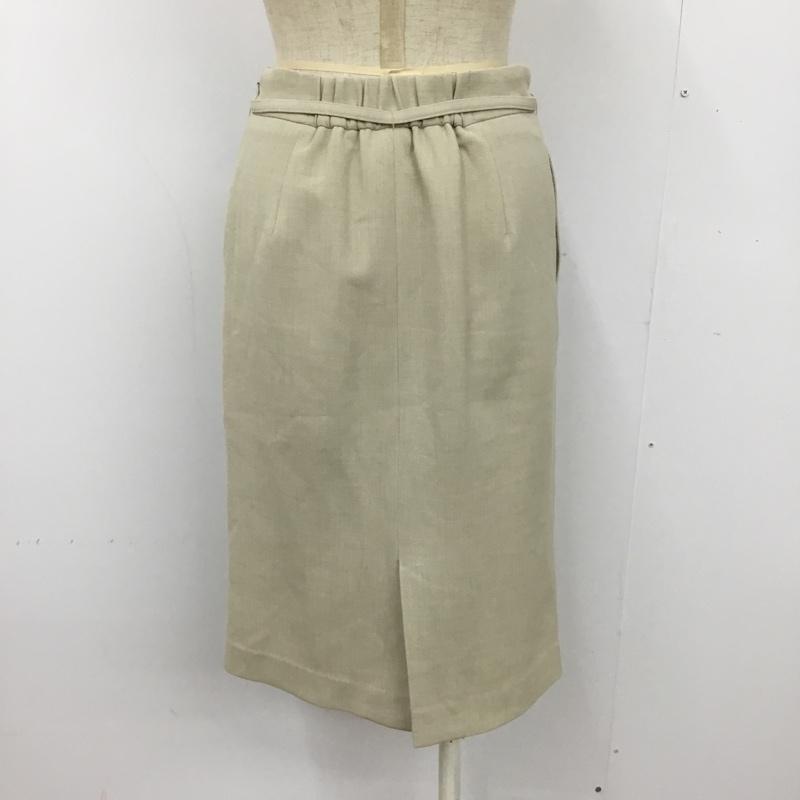 ユナイテッドアローズグリーンレーベルリラクシング UNITEDARROWSGREENLABELRELAXING スカート ひざ丈スカート 34 無地 ベージュ / ベージュ /  レディース USED 古着 中古 10090720