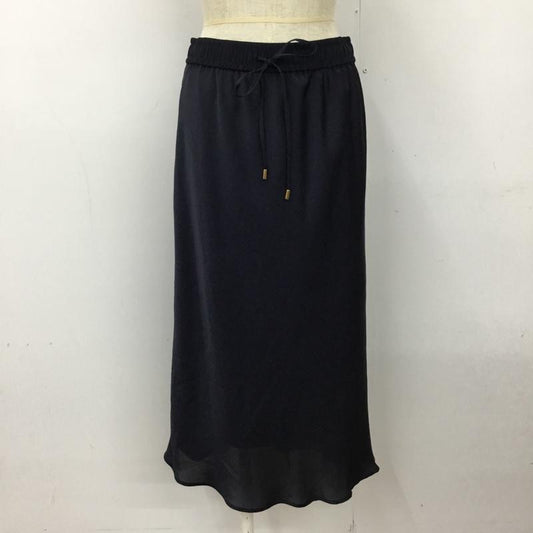 グリーンレーベルリラクシング green label relaxing スカート ひざ丈スカート 無地 紺 / ネイビー /  レディース USED 古着 中古 10090729