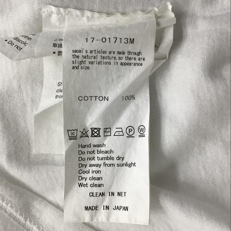 サカイ Sacai Tシャツ 半袖 17-01713M NOT sacai FRAGMENT 1 ロゴ、文字 白 / ホワイト /  メンズ USED 古着 中古 10090730