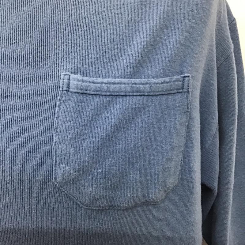 テンダーロイン TENDERLOIN Tシャツ 長袖 胸ポケット S 無地 青 / ブルー /  メンズ USED 古着 中古 10090743