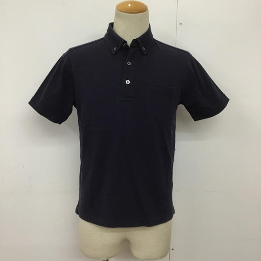 グローバルワーク GLOBAL WORK ポロシャツ 半袖 GW021605TS ボタンダウン S 無地 紺 / ネイビー /  メンズ USED 古着 中古 10090767
