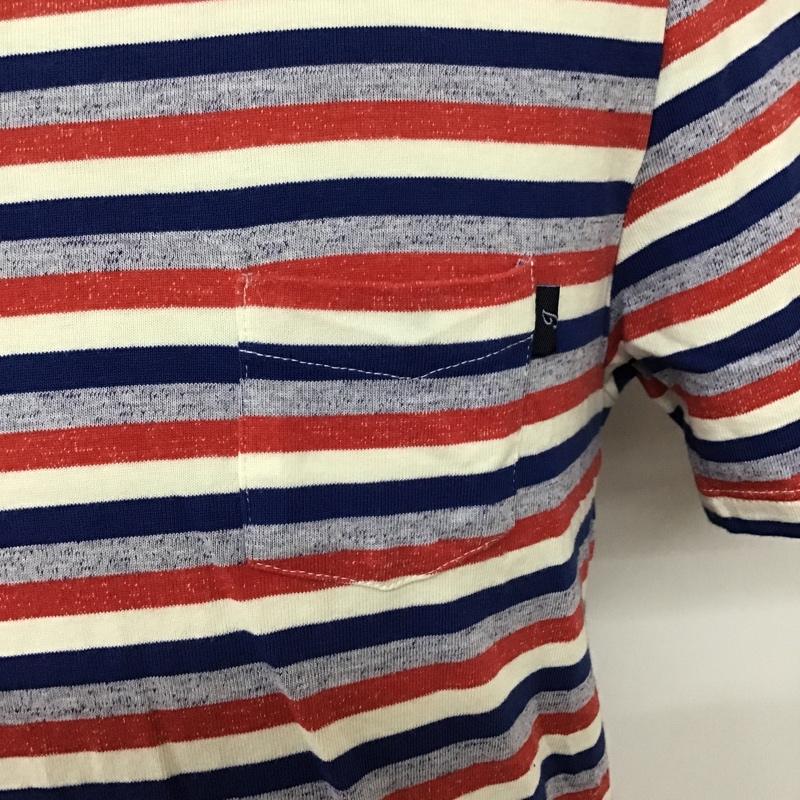 アーバンリサーチ URBAN RESEARCH Tシャツ 半袖 6788012 トリコロール 40 ボーダー柄 白 / ホワイト / X 青 / ブルー / X 赤 / レッド /  メンズ USED 古着 中古 10090777