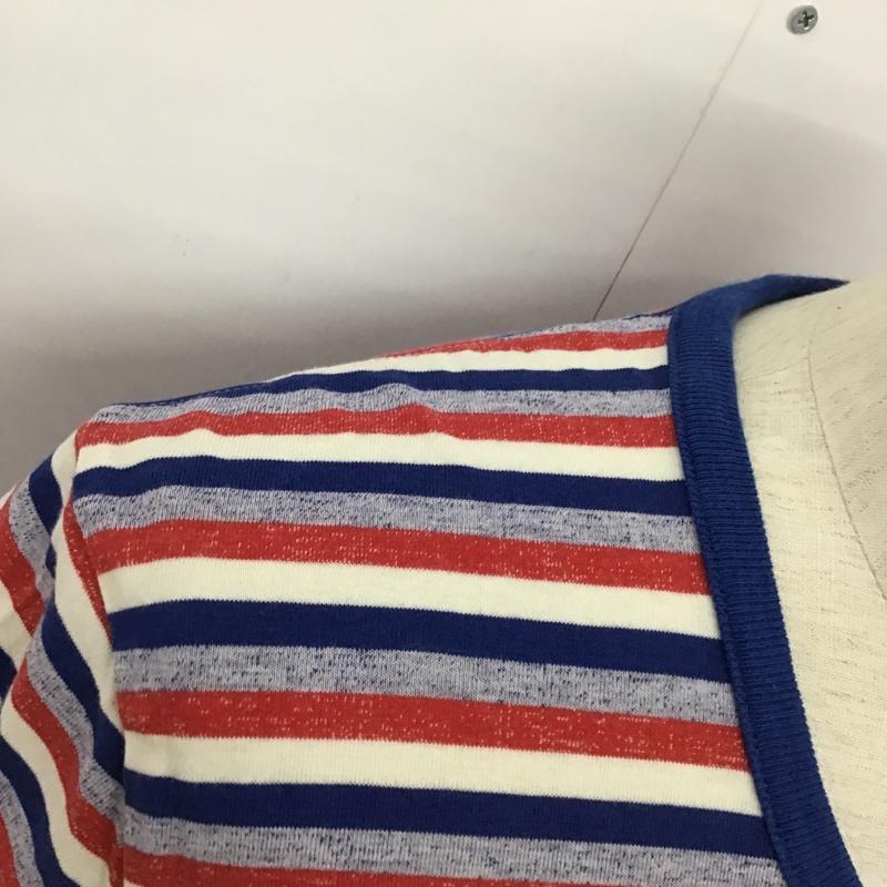 アーバンリサーチ URBAN RESEARCH Tシャツ 半袖 6788012 トリコロール 40 ボーダー柄 白 / ホワイト / X 青 / ブルー / X 赤 / レッド /  メンズ USED 古着 中古 10090777