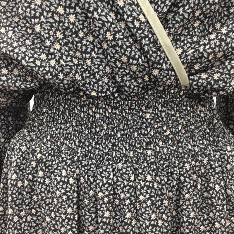 ダブルクローゼット w closet ワンピース ロングスカート カシュクール M 花柄 黒 / ブラック / X 薄緑 / ライトグリーン /  レディース USED 古着 中古 10090788