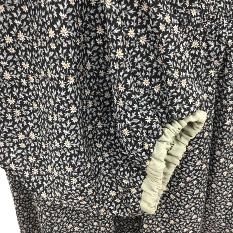 ダブルクローゼット w closet ワンピース ロングスカート カシュクール M 花柄 黒 / ブラック / X 薄緑 / ライトグリーン /  レディース USED 古着 中古 10090788