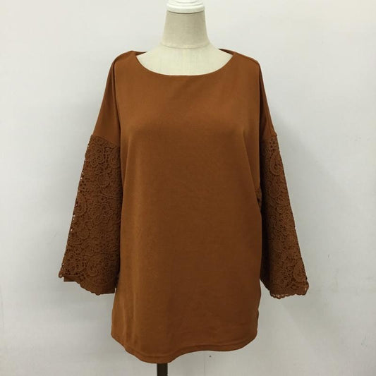 レプシィム LEPSIM カットソー 七分袖 FREE 無地 茶 / ブラウン /  レディース USED 古着 中古 10090808