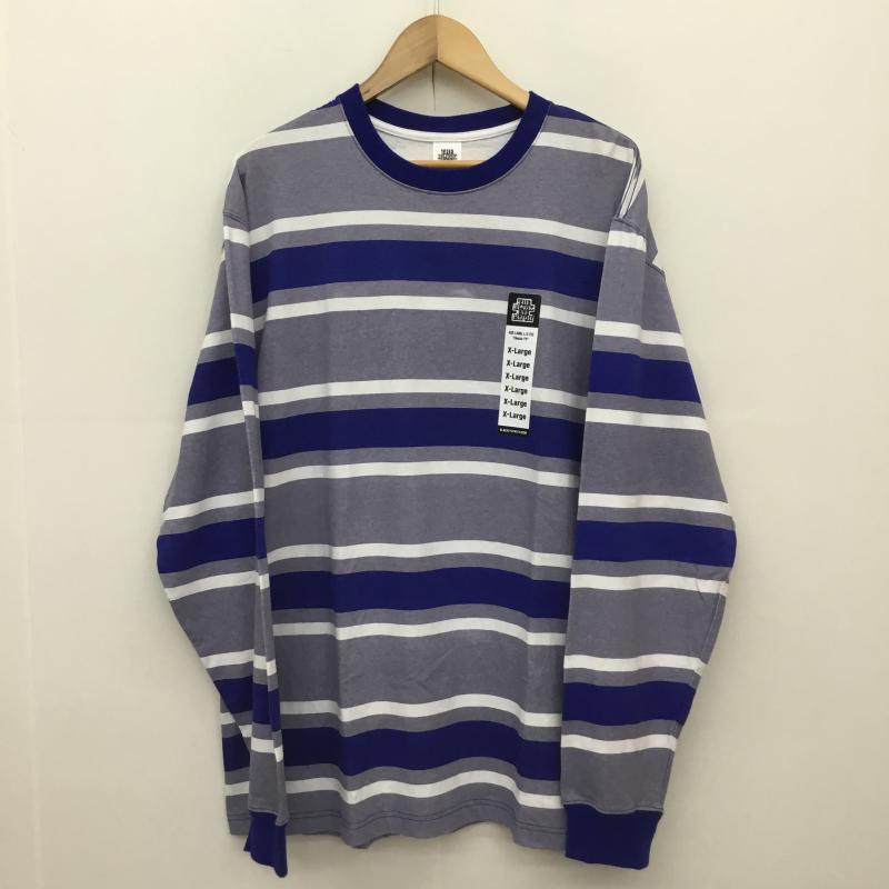 ブラックアイパッチ BlackEyePatch Tシャツ 長袖 XL ボーダー柄 青 / ブルー / X 白 / ホワイト /  メンズ USED 古着 中古 10090824