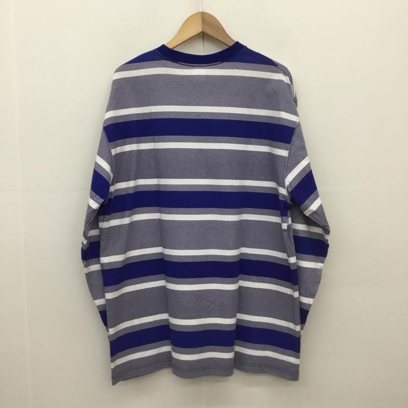 ブラックアイパッチ BlackEyePatch Tシャツ 長袖 XL ボーダー柄 青 / ブルー / X 白 / ホワイト /  メンズ USED 古着 中古 10090824