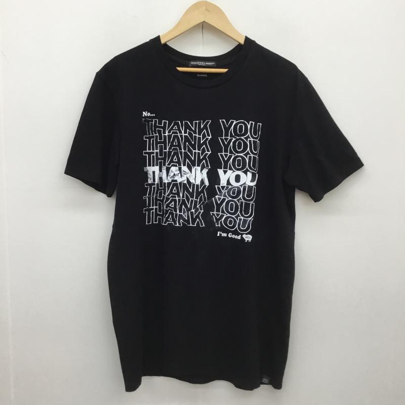 ウルウ゛スキルシープ WOLVES KILL SHEEP Tシャツ 半袖 THANK YOU XL ロゴ、文字 黒 / ブラック /  メンズ USED 古着 中古 10090827