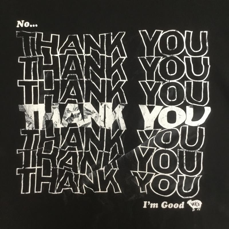 ウルウ゛スキルシープ WOLVES KILL SHEEP Tシャツ 半袖 THANK YOU XL ロゴ、文字 黒 / ブラック /  メンズ USED 古着 中古 10090827