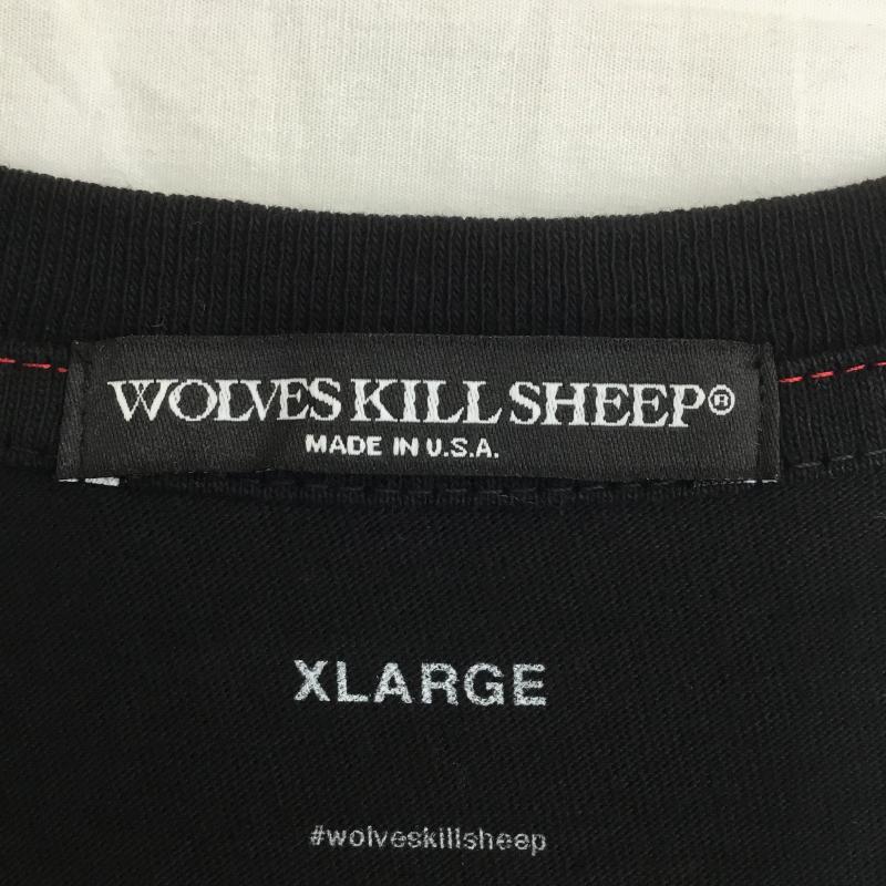 ウルウ゛スキルシープ WOLVES KILL SHEEP Tシャツ 半袖 THANK YOU XL ロゴ、文字 黒 / ブラック /  メンズ USED 古着 中古 10090827