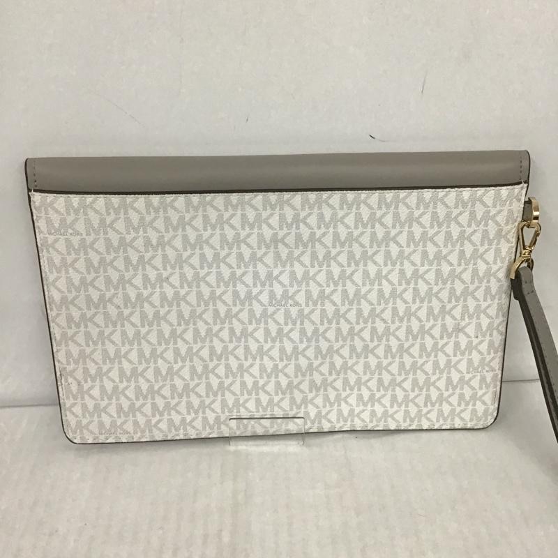 マイケルコース MICHAEL KORS クラッチバッグ、パーティバッグ クラッチバッグ、パーティバッグ マグネットポーチ ロゴ、文字 灰 / グレー / X 白 / ホワイト / X 金 / ゴールド /  レディース USED 古着 中古 10090848