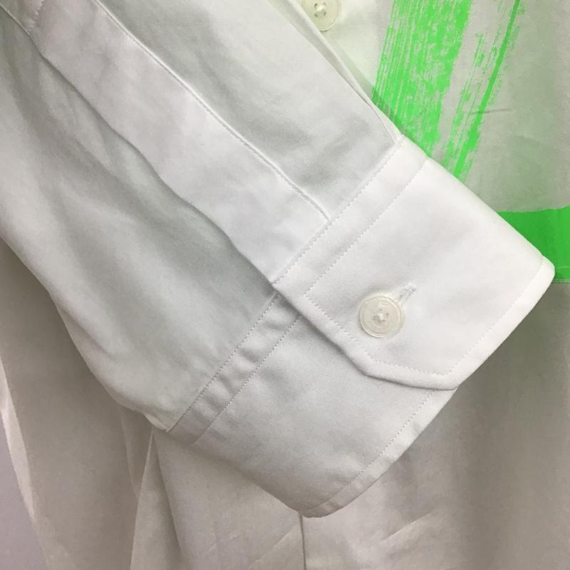 ヴェトモン VETEMENTS シャツ、ブラウス 長袖 UE51SH500G Anarchy アナーキー M ワンポイント 白 / ホワイト / X 黄緑 / イエローグリーン /  メンズ USED 古着 中古 10090880