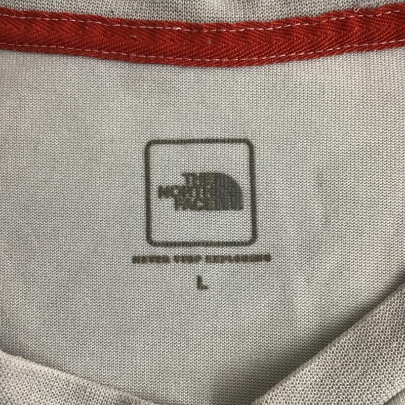 ザノースフェイス THE NORTH FACE Tシャツ 半袖 NT32043 メンズ ショートスリーブカラードビッグロゴティー L ロゴ、文字 X プリント 灰 / グレー / X 白 / ホワイト / X 赤 / レッド /  メンズ USED 古着 中古 10090914
