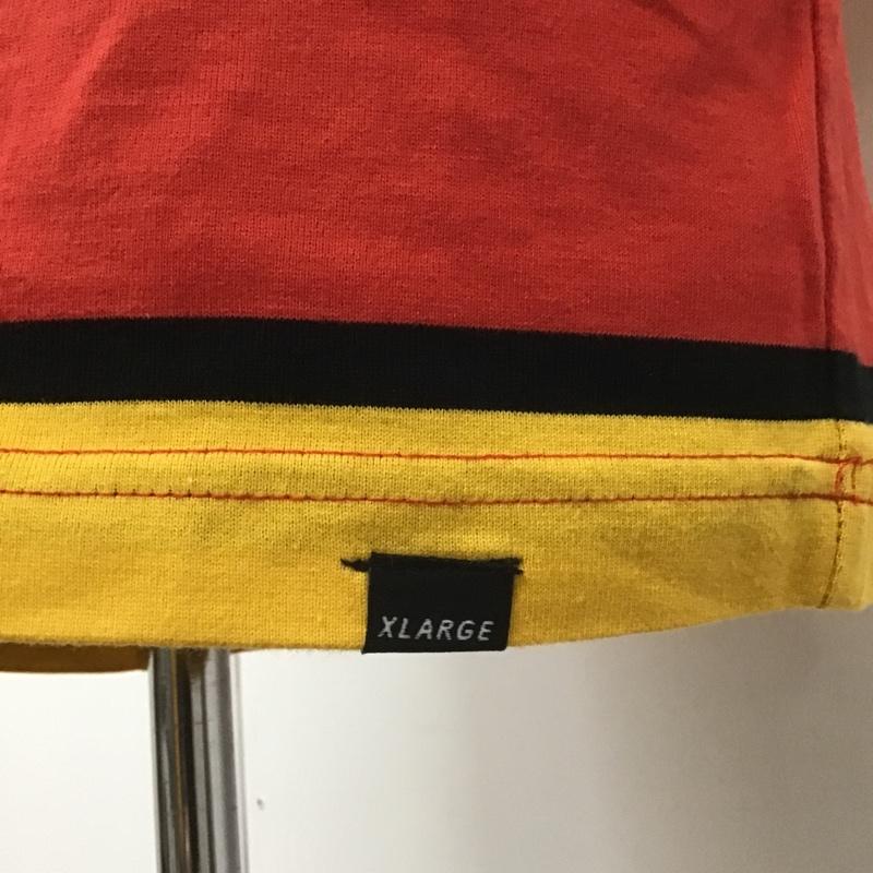 エクストララージ XLARGE Tシャツ 半袖 101222011037 STRIPETEE ボーダーTシャツ L ボーダー柄 黒 / ブラック / X 赤 / レッド / X 黄 / イエロー /  メンズ USED 古着 中古 10090919