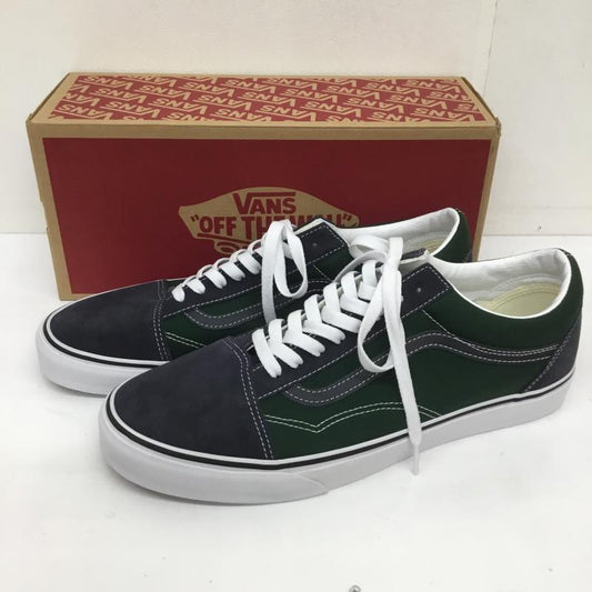 バンズ VANS スニーカー スニーカー OLD SKOOL オールドスクール VN0A5JMI1T8 30.0cm ロゴ、文字 緑 / グリーン / X 紺 / ネイビー /  メンズ USED 古着 中古 10090928