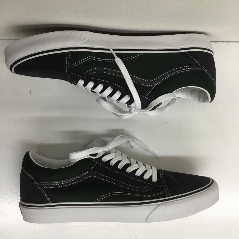 バンズ VANS スニーカー スニーカー OLD SKOOL オールドスクール VN0A5JMI1T8 30.0cm ロゴ、文字 緑 / グリーン / X 紺 / ネイビー /  メンズ USED 古着 中古 10090928