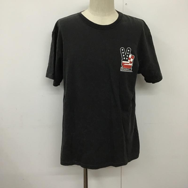 ラディアル RADIALL Tシャツ 半袖 RAD-15SS-SPOT-CUT002 バックプリント XL ワンポイント 黒 / ブラック /  メンズ USED 古着 中古 10090941