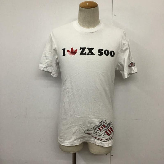 アディダス adidas Tシャツ 半袖 904455 ZX500 スニーカー M ロゴ、文字 白 / ホワイト /  メンズ USED 古着 中古 10090946