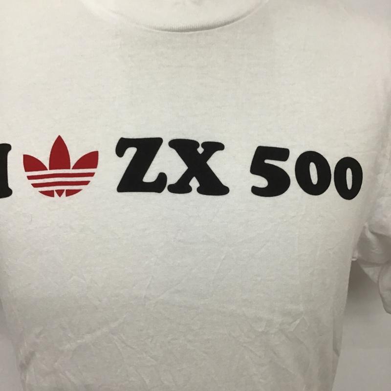 アディダス adidas Tシャツ 半袖 904455 ZX500 スニーカー M ロゴ、文字 白 / ホワイト /  メンズ USED 古着 中古 10090946