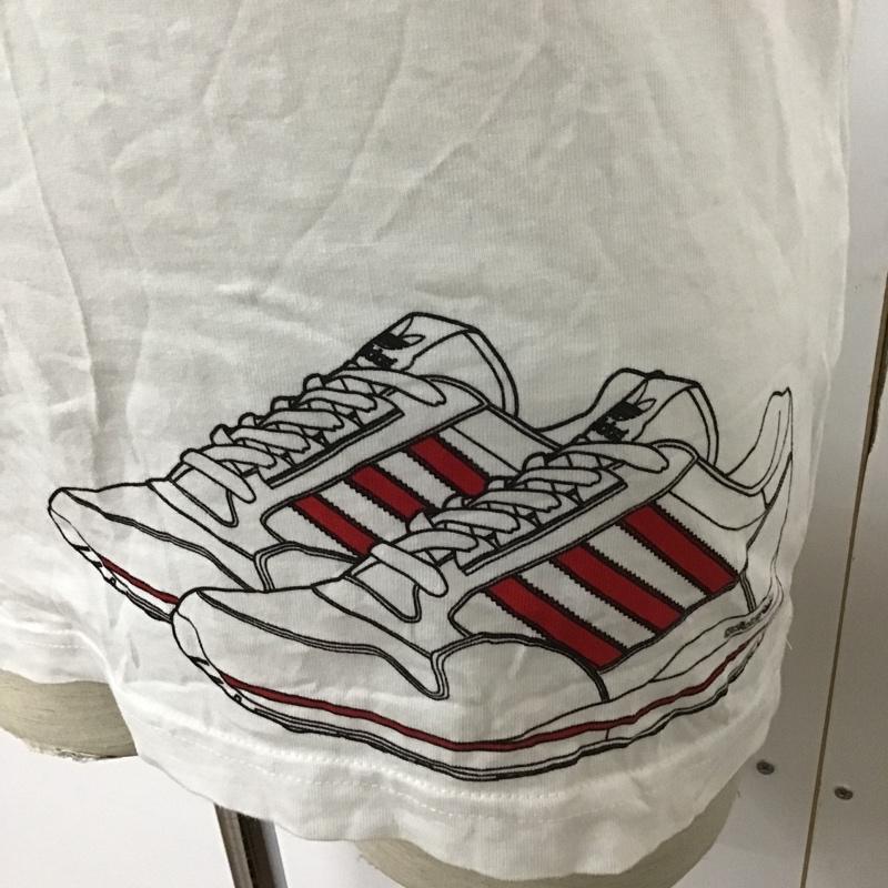 アディダス adidas Tシャツ 半袖 904455 ZX500 スニーカー M ロゴ、文字 白 / ホワイト /  メンズ USED 古着 中古 10090946