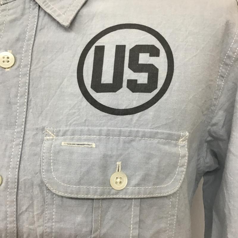 ネイバーフッド NEIGHBORHOOD シャツ、ブラウス 長袖 152BENH-SHM03 S ロゴ、文字 水色 / ライトブルー /  メンズ USED 古着 中古 10090963