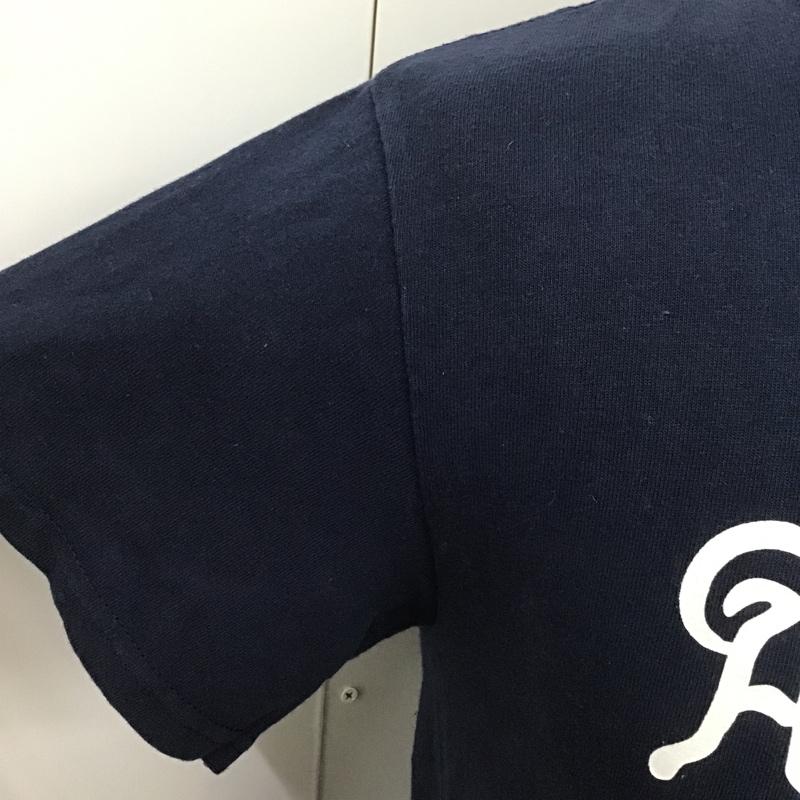 テンダーロイン TENDERLOIN Tシャツ 半袖 プリント クルーネック S ロゴ、文字 紺 / ネイビー /  メンズ USED 古着 中古 10090986