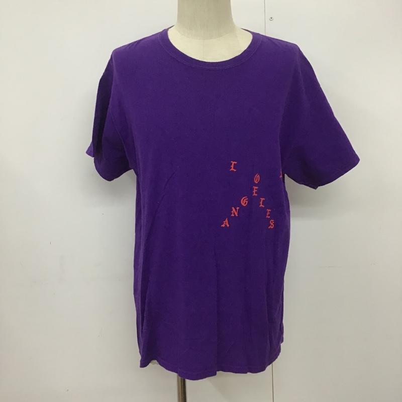 ギルダン GILDAN Tシャツ 半袖 プリントTシャツ L ロゴ、文字 紫 / パープル /  メンズ USED 古着 中古 10091014