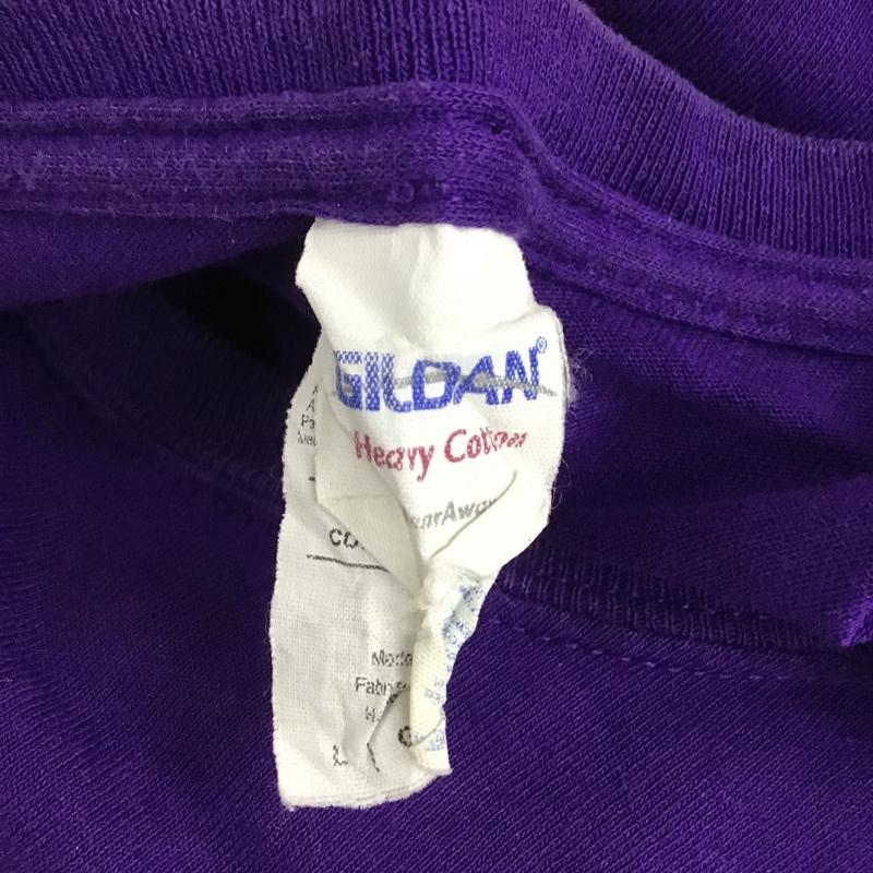 ギルダン GILDAN Tシャツ 半袖 プリントTシャツ L ロゴ、文字 紫 / パープル /  メンズ USED 古着 中古 10091014
