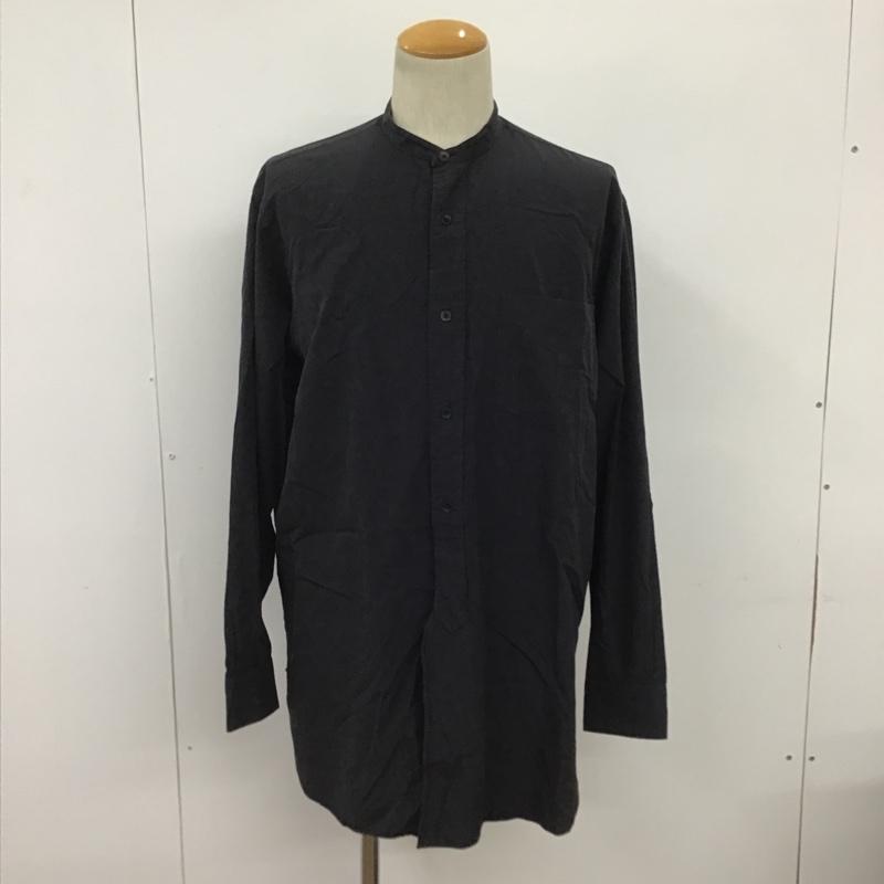 コモリ COMOLI シャツ、ブラウス 長袖 S03-02002 バンドカラー 2 無地 紺 / ネイビー /  メンズ USED 古着 中古 10091077