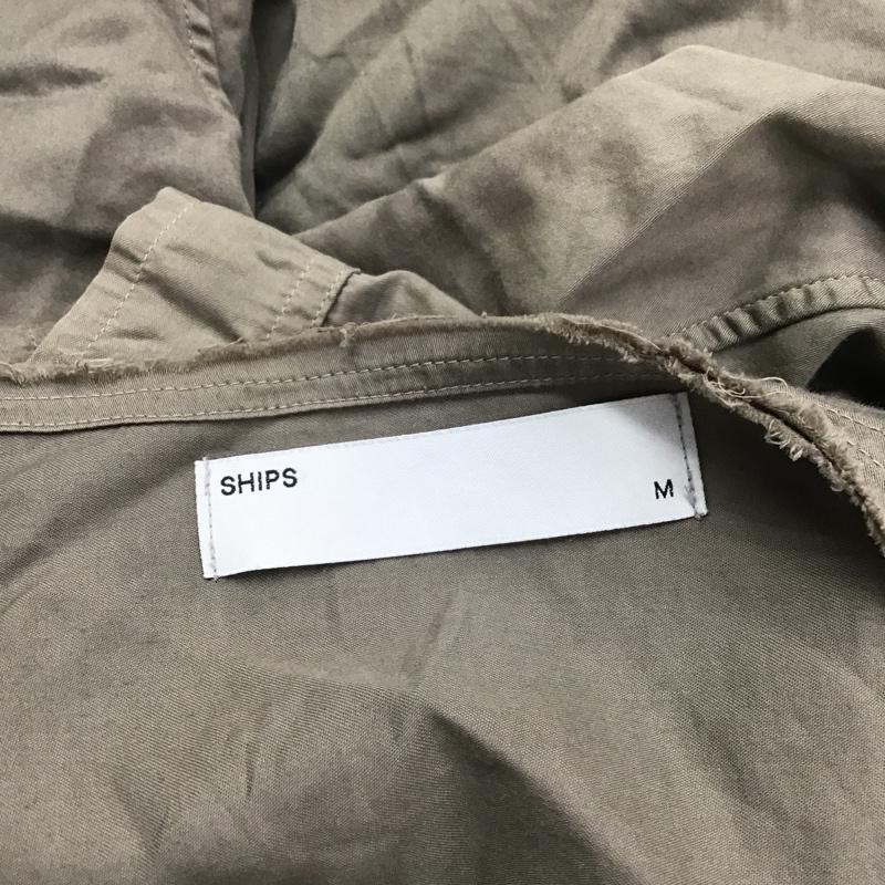 シップス SHIPS シャツ、ブラウス 長袖 M 無地 カーキ / カーキ /  メンズ USED 古着 中古 10091111