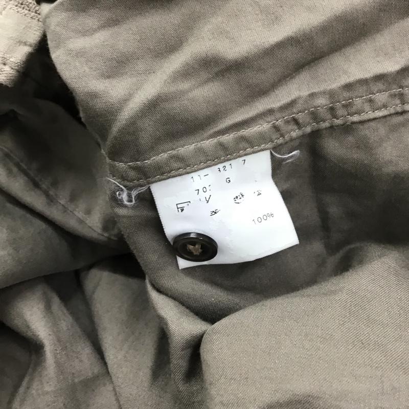 シップス SHIPS シャツ、ブラウス 長袖 M 無地 カーキ / カーキ /  メンズ USED 古着 中古 10091111