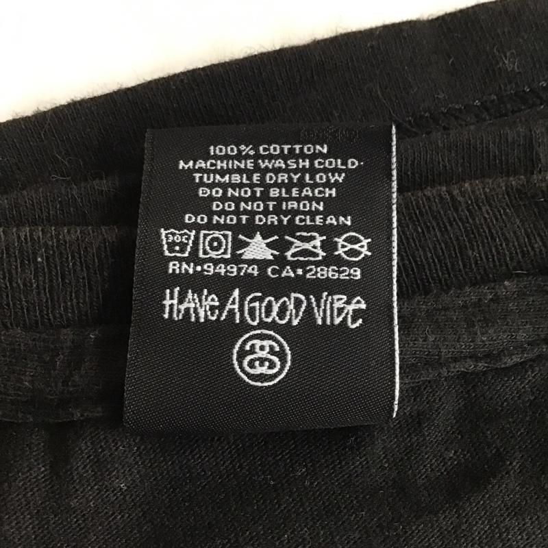 ステューシー STUSSY Tシャツ 半袖 A BATHING APE ロゴ M プリント 黒 / ブラック /  メンズ USED 古着 中古 10091120