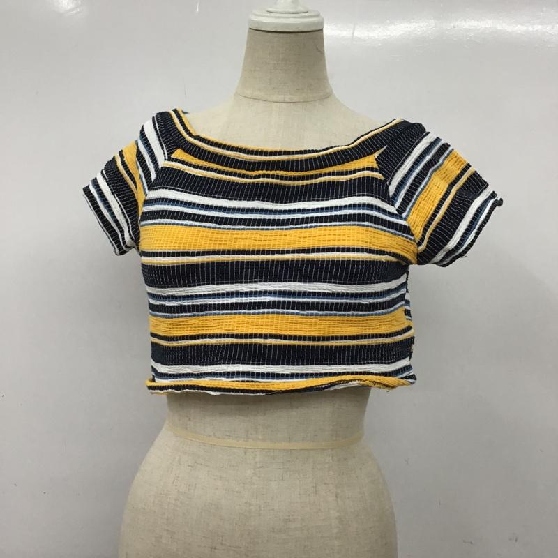 ザラ ZARA カットソー 半袖 M ボーダー柄 マルチカラー / マルチカラー /  レディース USED 古着 中古 10091133