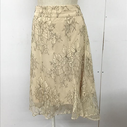 トッコ クローゼット tocco closet スカート ひざ丈スカート M 無地 X 刺繍 ベージュ / ベージュ /  レディース USED 古着 中古 10091140