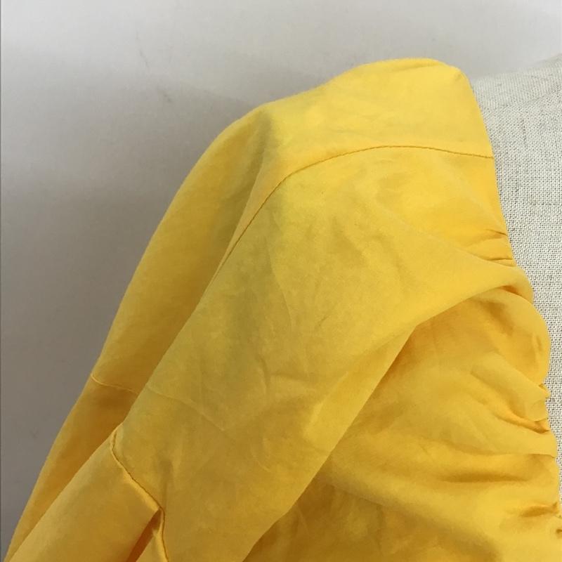 ミスティック mystic シャツ、ブラウス 長袖 FREE 無地 黄 / イエロー /  レディース USED 古着 中古 10091149