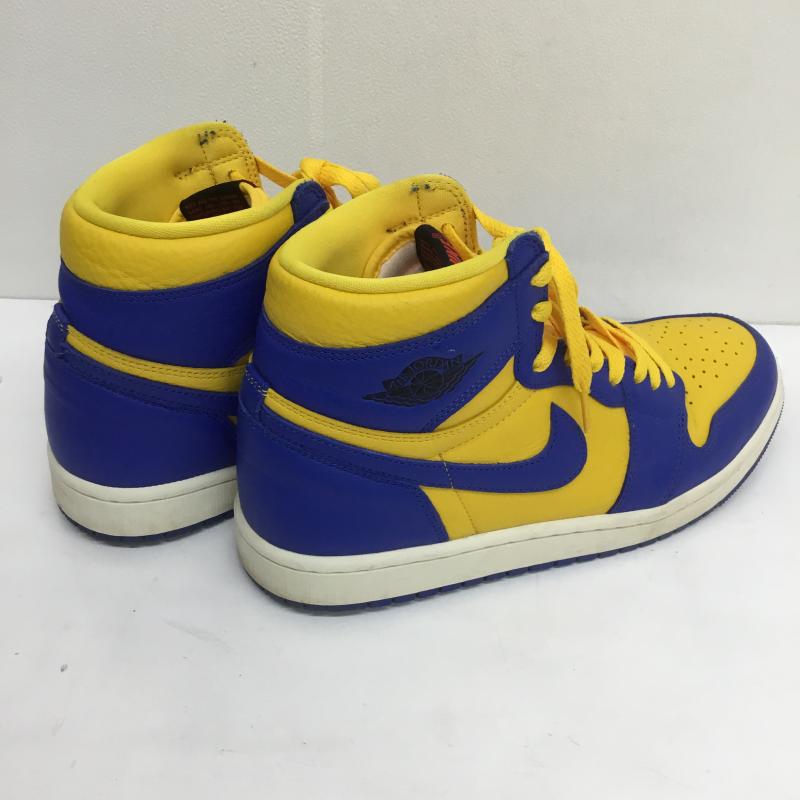 ナイキ NIKE スニーカー スニーカー WMNS AIR JORDAN 1 RETRO HIGH OG ウィメンズ エア ジョーダン 1 レトロ ハイ FD2596-700 27.0cm ロゴ、文字 青 / ブルー / X 黄 / イエロー /  メンズ USED 古着 中古 10091160