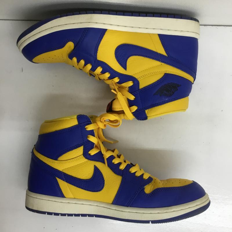 ナイキ NIKE スニーカー スニーカー WMNS AIR JORDAN 1 RETRO HIGH OG ウィメンズ エア ジョーダン 1 レトロ ハイ FD2596-700 27.0cm ロゴ、文字 青 / ブルー / X 黄 / イエロー /  メンズ USED 古着 中古 10091160