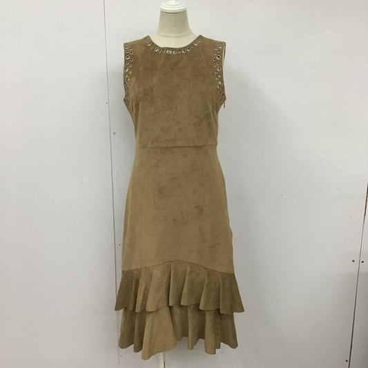 ナイン NINE ワンピース ロングスカート 903010907 スウェードワンピ ノースリーブワンピ 0 無地 キャメル / キャメル /  レディース USED 古着 中古 10091177