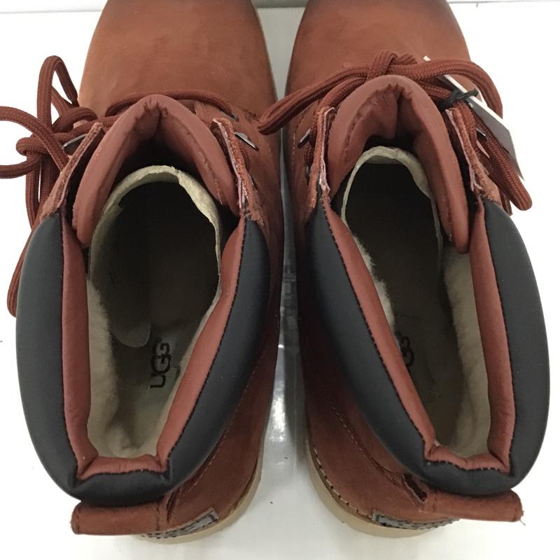 アグ UGG ブーツ ショートブーツ 1094391 SETON TL 29cm 箱有 レースアップワークブーツ 29.0cm ロゴ、文字 黒 / ブラック / X 赤 / レッド /  メンズ USED 古着 中古 10091198