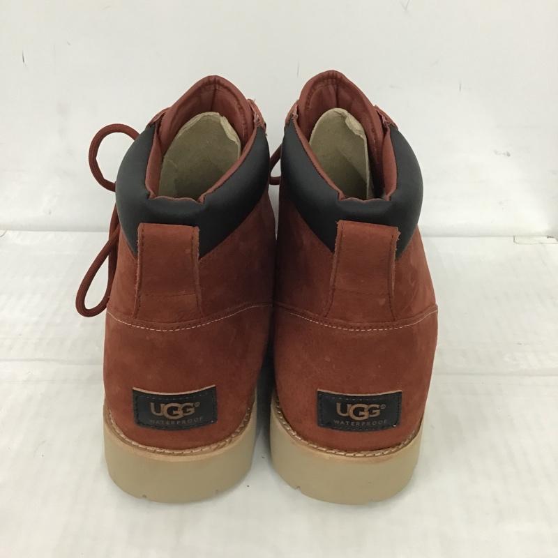 アグ UGG ブーツ ショートブーツ 1094391 SETON TL 29cm 箱有 レースアップワークブーツ 29.0cm ロゴ、文字 黒 / ブラック / X 赤 / レッド /  メンズ USED 古着 中古 10091198