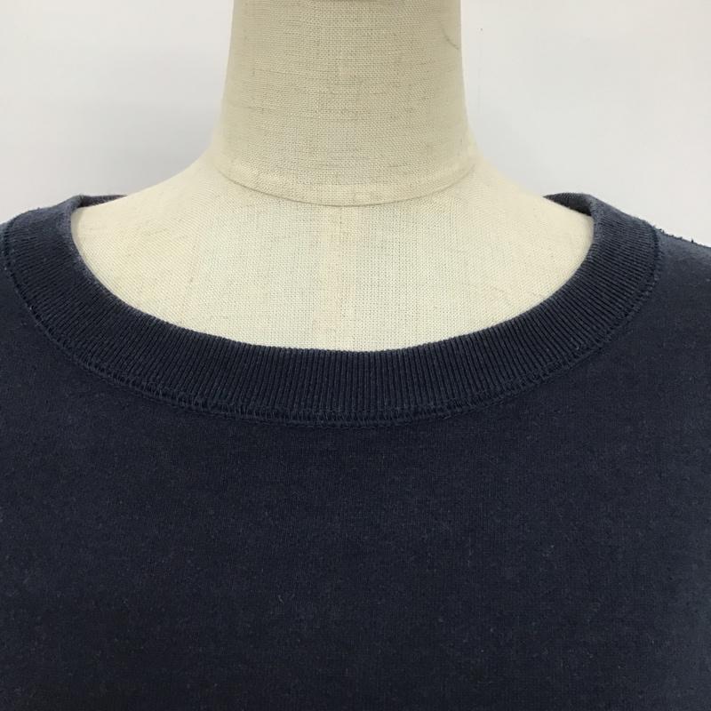 ビューティアンドユースユナイテッドアローズ BEAUTY&YOUTH UNITED ARROWS カットソー 半袖 1612-225-4327 ヘビーコットン6分袖スウェットレディース トップス FREE 無地 紺 / ネイビー /  レディース USED 古着 中古 10091211