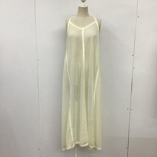 ダブルクローゼット w closet ワンピース ロングスカート リボンアップロングワンピース メッシュワンピース キャミワンピース ロングワンピース FREE 無地 オフホワイト / オフホワイト /  レディース USED 古着 中古 10091268