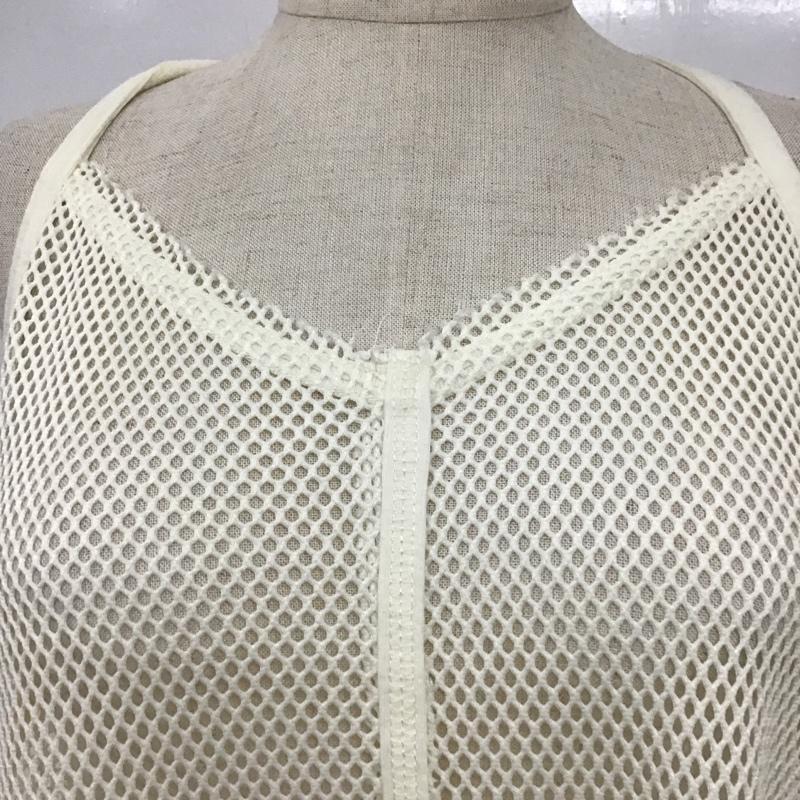 ダブルクローゼット w closet ワンピース ロングスカート リボンアップロングワンピース メッシュワンピース キャミワンピース ロングワンピース FREE 無地 オフホワイト / オフホワイト /  レディース USED 古着 中古 10091268