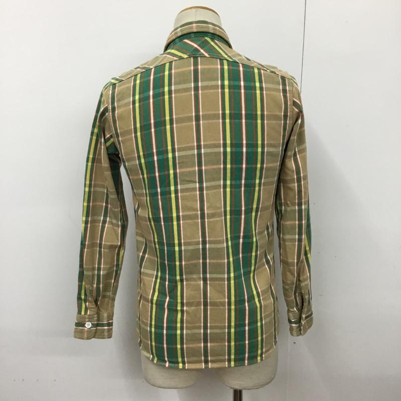 ジェラード JELADO シャツ、ブラウス 長袖 胸ポケット XS チェック ベージュ / ベージュ / X 白 / ホワイト / X 緑 / グリーン / X 黄 / イエロー / X 橙 / オレンジ /  メンズ USED 古着 中古 10091334