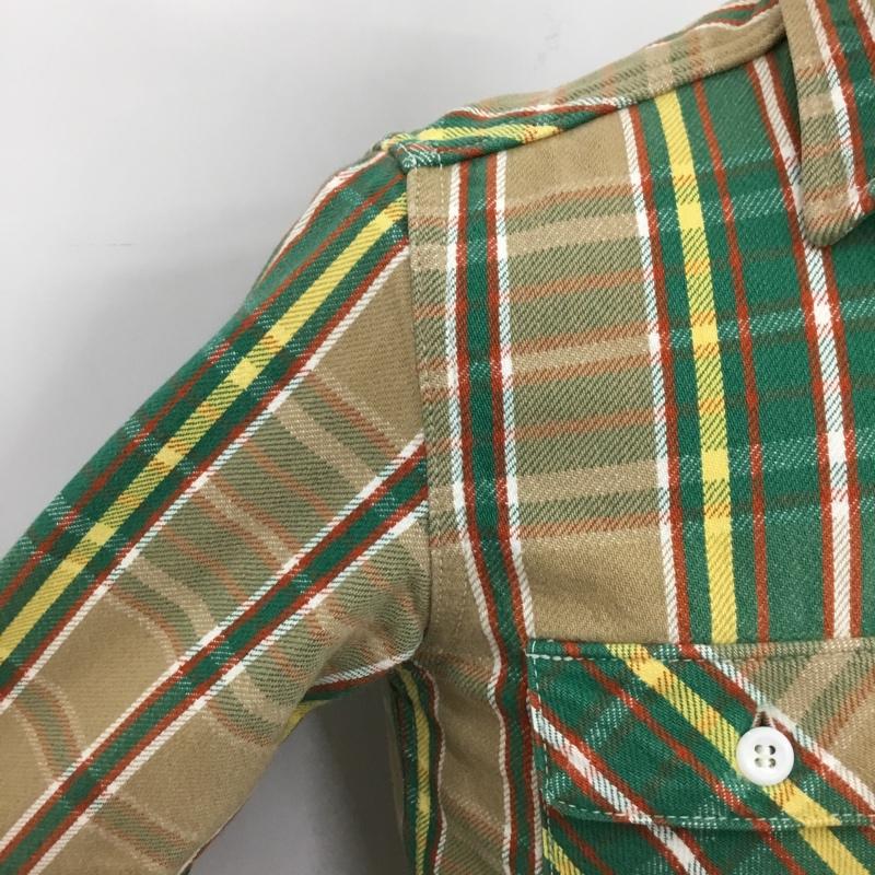 ジェラード JELADO シャツ、ブラウス 長袖 胸ポケット XS チェック ベージュ / ベージュ / X 白 / ホワイト / X 緑 / グリーン / X 黄 / イエロー / X 橙 / オレンジ /  メンズ USED 古着 中古 10091334