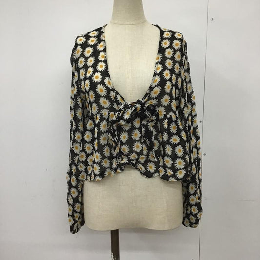 ザラ ZARA カットソー 長袖 花柄長袖カットソー シースルーカットソー 総柄 XS 総柄 X 花柄 白 / ホワイト / X 青 / ブルー / X 黄 / イエロー /  レディース USED 古着 中古 10091380