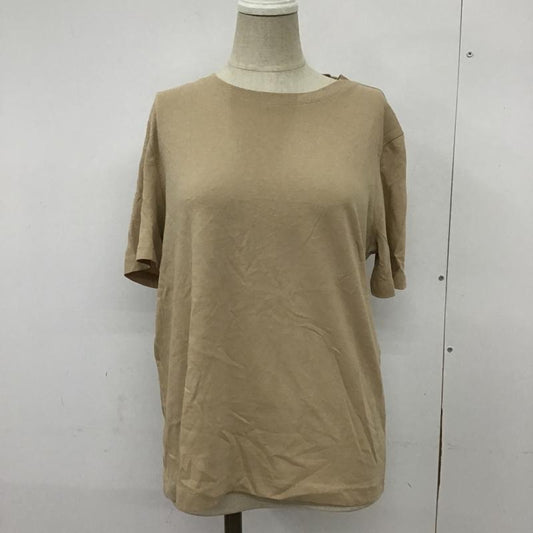ザラ ZARA カットソー 半袖 0962 276 710 クルーネック M 無地 ベージュ / ベージュ /  レディース USED 古着 中古 10091400