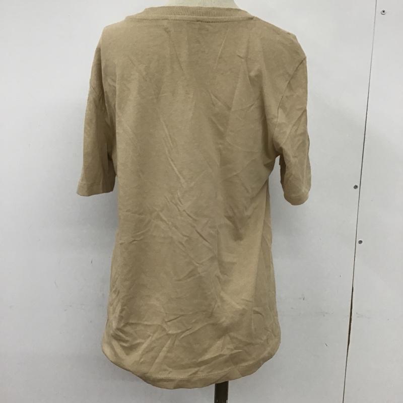 ザラ ZARA カットソー 半袖 0962 276 710 クルーネック M 無地 ベージュ / ベージュ /  レディース USED 古着 中古 10091400